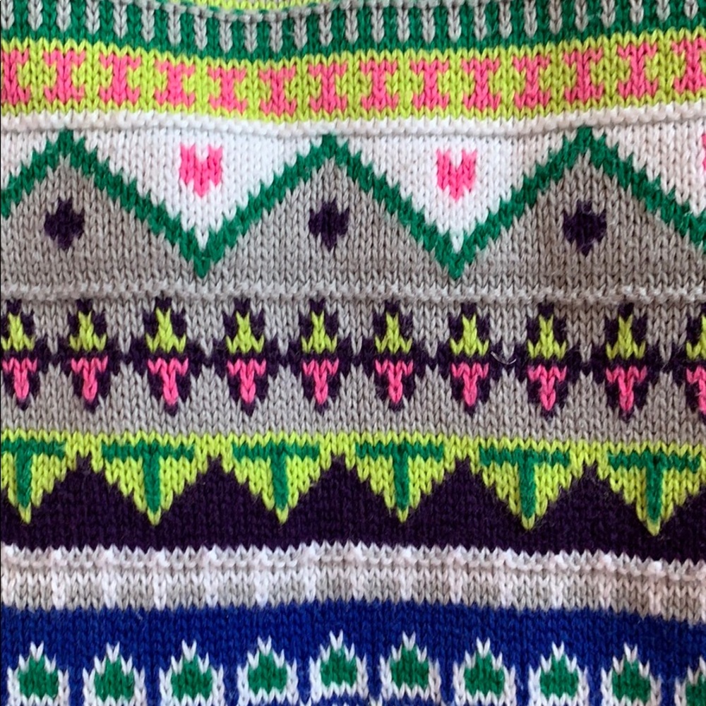 Hartstrings Neon Gray Fair Isle Sweater Dress - Picture 6 of 6